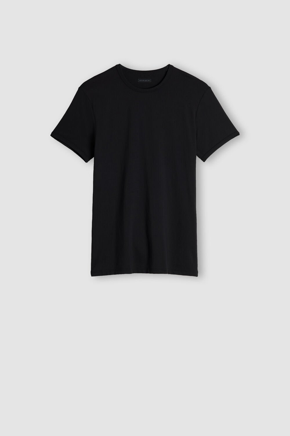 Black - 019 - Black Intimissimi Microfiber T-shirt | FJPB-17869