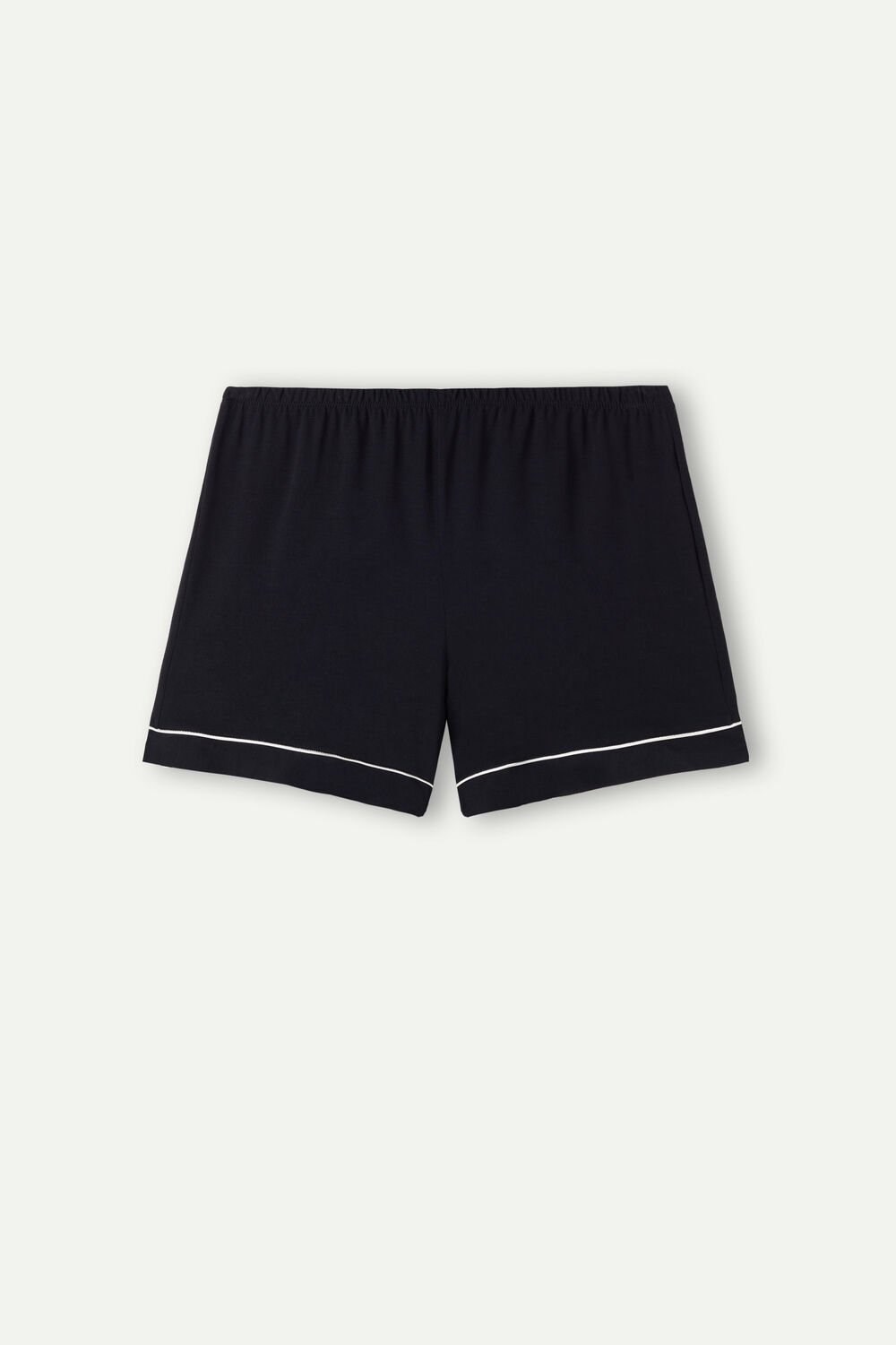 Black - 019 - Black Intimissimi Modal Shorts with Contrast Trim | APYB-86745