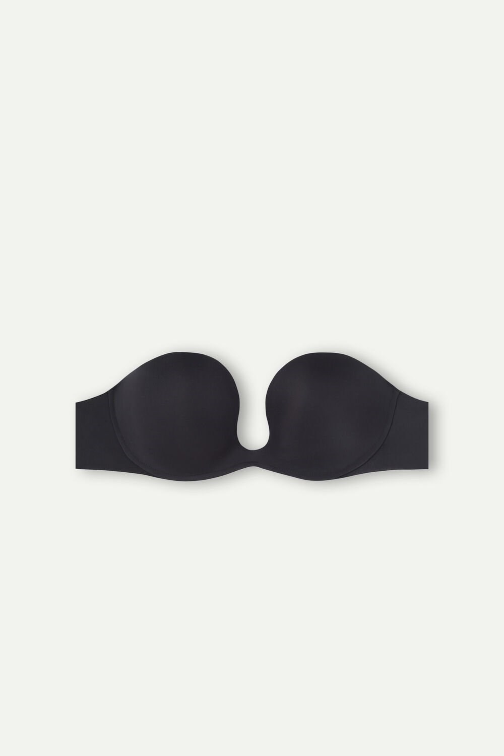 Black - 019 - Black Intimissimi Monica Bandeau Bra in Ultralight Microfiber | MKLS-38270