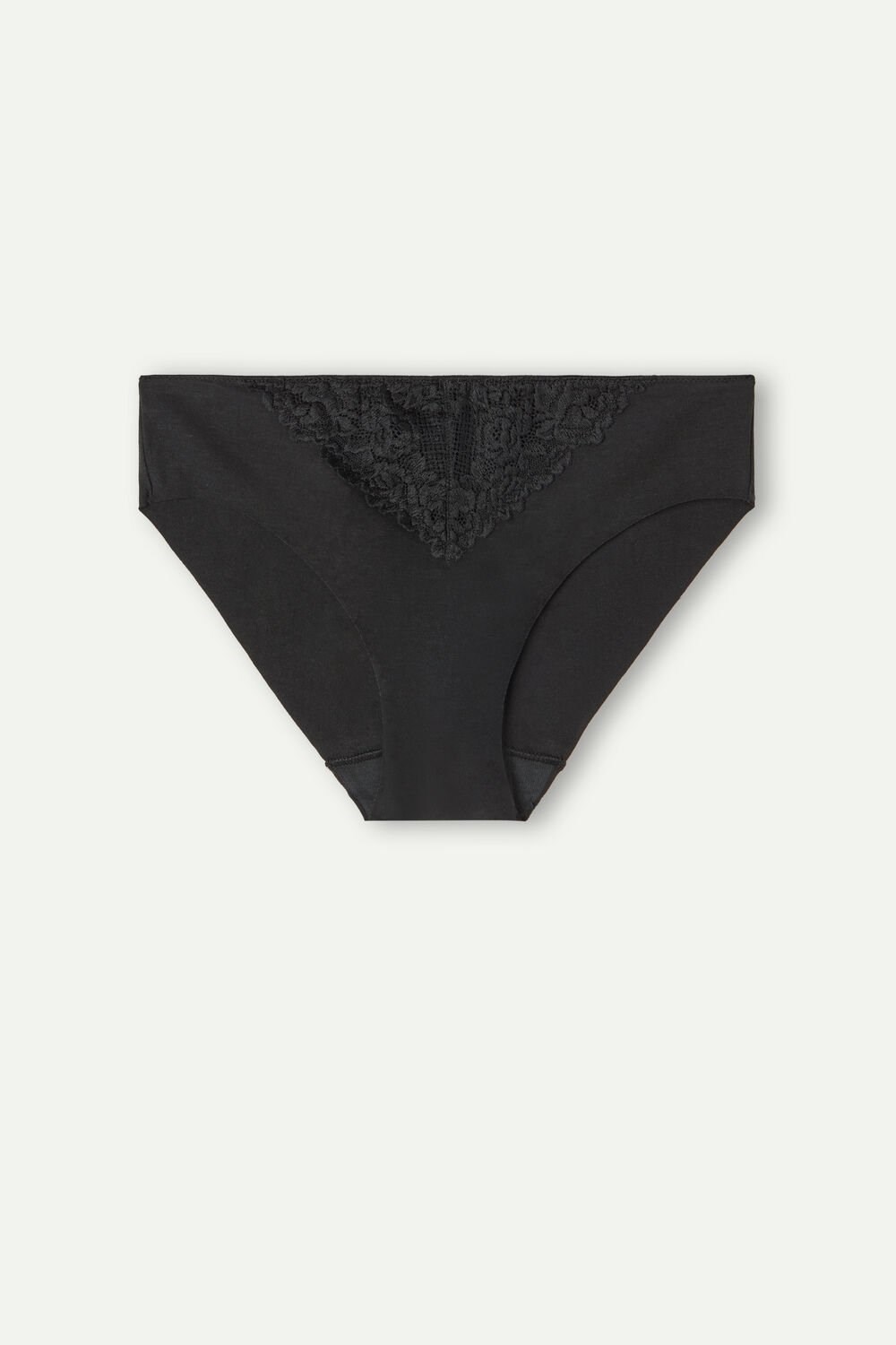 Black - 019 - Black Intimissimi Pretty Flowers Seamless Cotton Panties | PGBN-93605