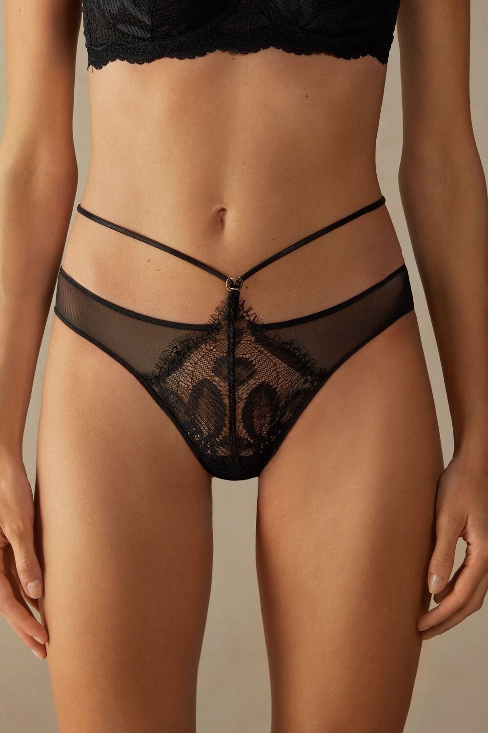 Black - 019 - Black Intimissimi Sensual Unbounded Panties | ZBDO-51209