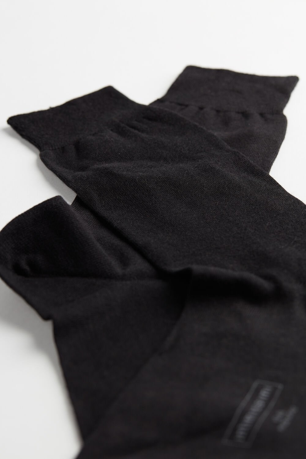 Black - 019 - Black Intimissimi Short Chashmere-Silk-Cotton Socks | MQPS-32160