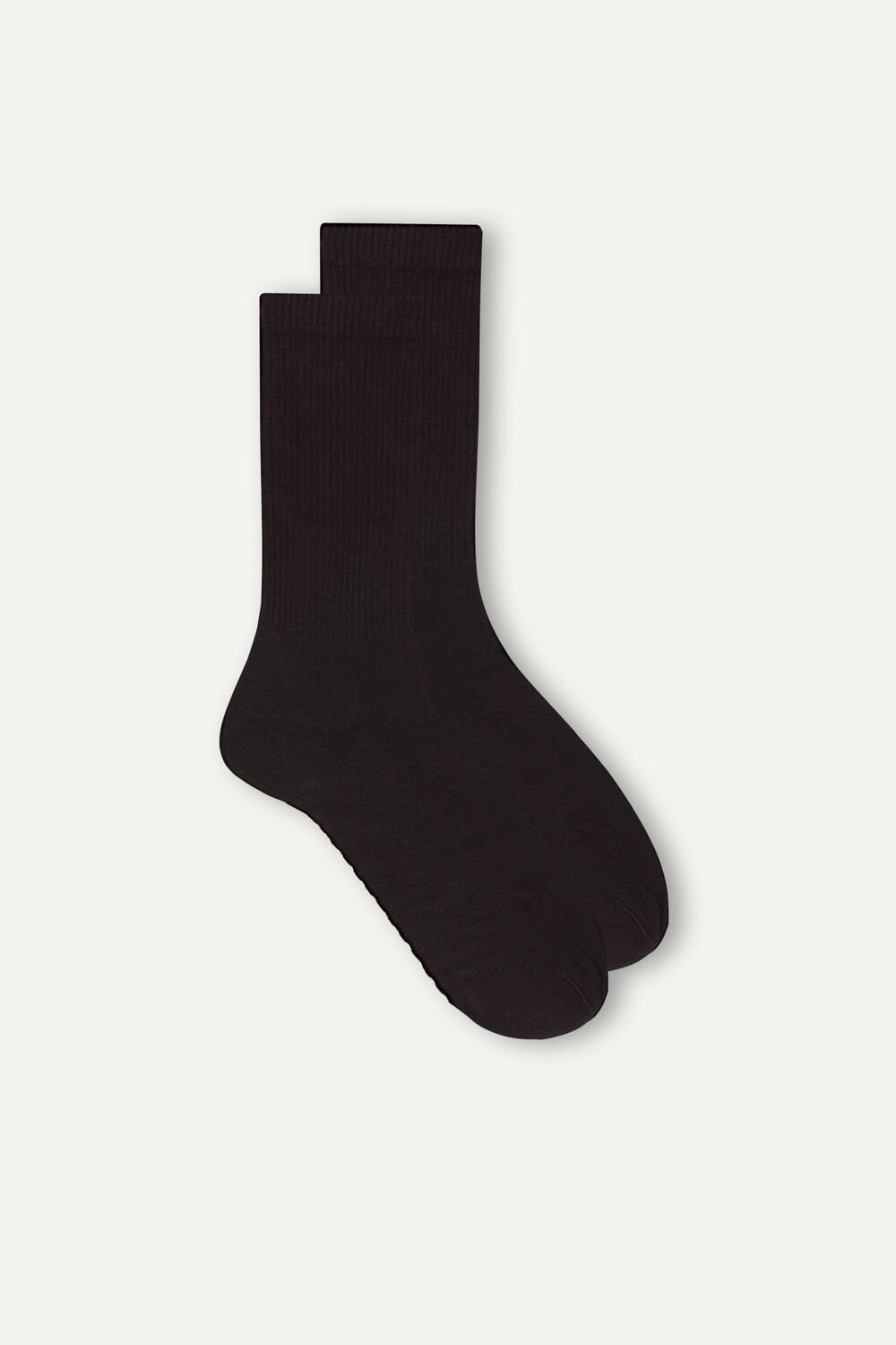 Black - 019 - Black Intimissimi Short Terrycloth Socks | XQOW-71436