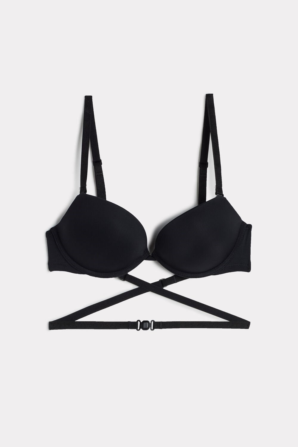 Black - 019 - Black Intimissimi Silvia Multifunction Push-up Bra in Microfiber | WGSJ-60791