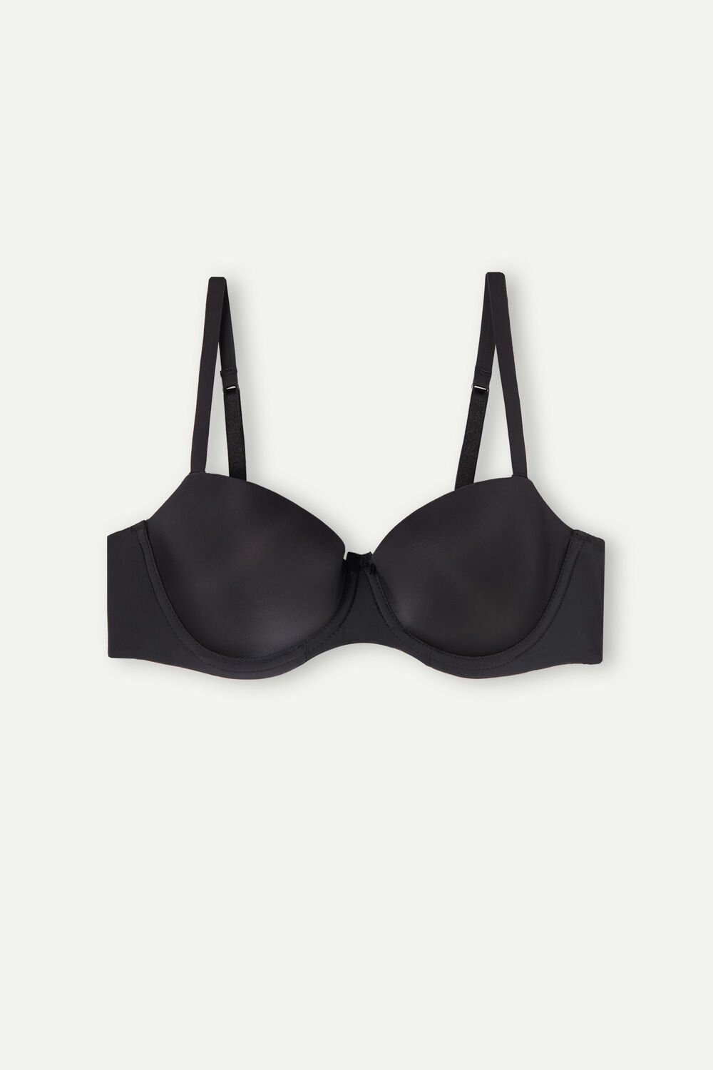 Black - 019 - Black Intimissimi Sofia Balconette Bra in Ultralight Microfiber | TVWJ-31085