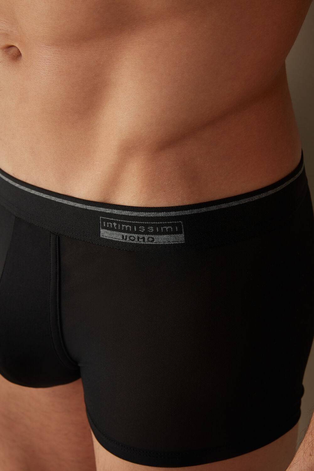 Black - 019 - Black Intimissimi Super Fresh Micro-mesh Boxers | TBZX-58467