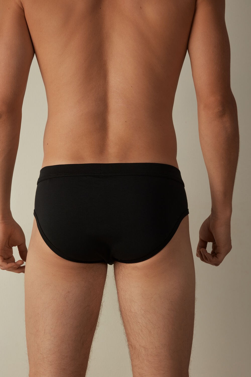 Black - 019 - Black Intimissimi Supima® Cotton Briefs | IEFO-21853