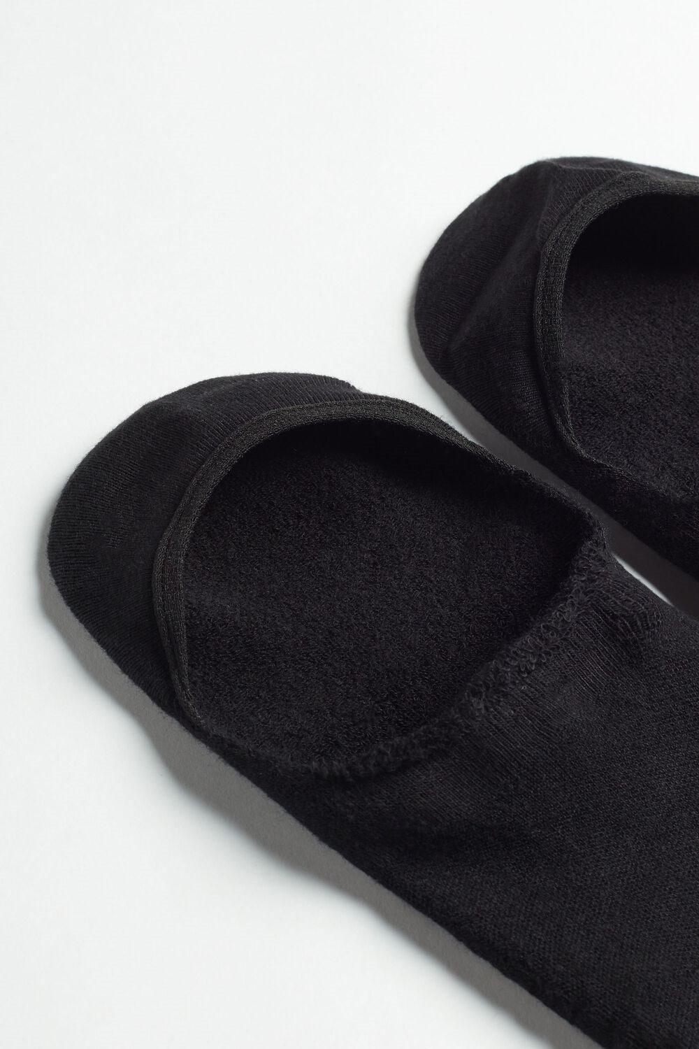 Black - 019 - Black Intimissimi Terrycloth Shoe Liners | OCGI-93764