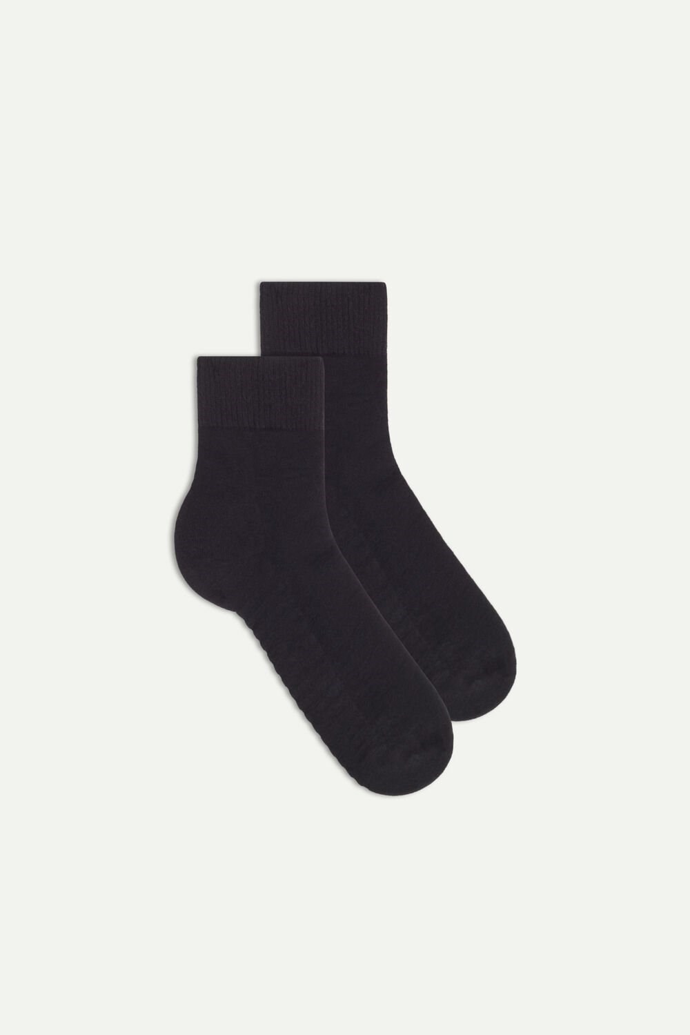 Black - 019 - Black Intimissimi Terrycloth Short Socks | RKAJ-79652