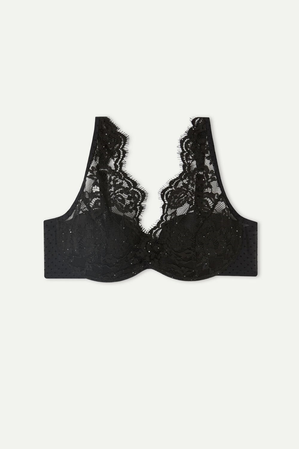 Black - 019 - Black Intimissimi Time to Shine Elena Balconette Bra | PSDZ-97865