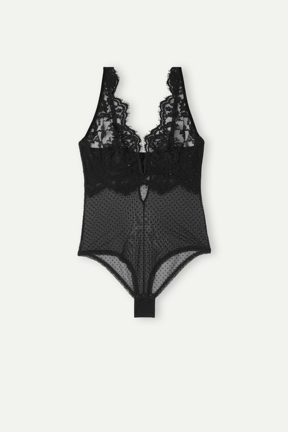 Black - 019 - Black Intimissimi Time to Shine Bodysuit | ROUV-47685