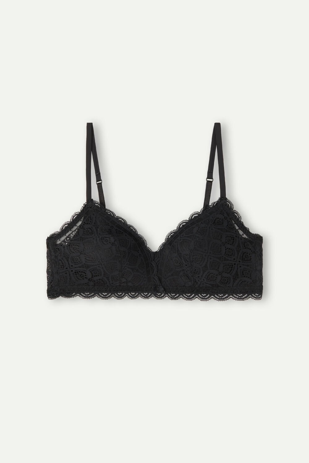 Black - 019 - Black Intimissimi Tiziana Triangle Bra in Lace | BGDA-18203