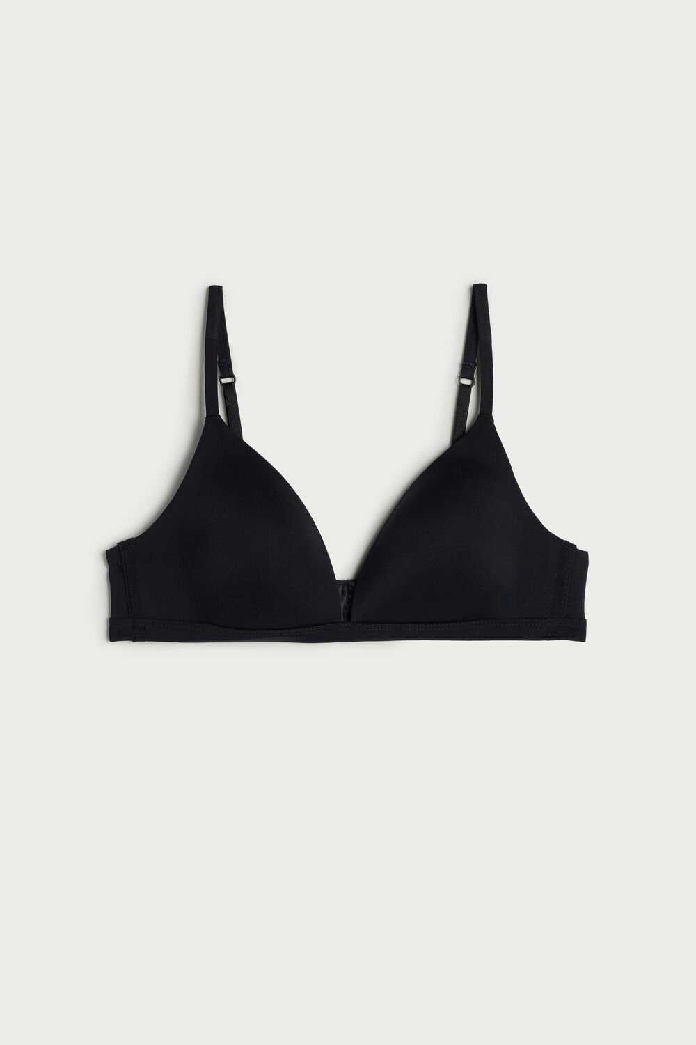 Black - 019 - Black Intimissimi Tiziana Microfiber Triangle Bra | CQKT-35928