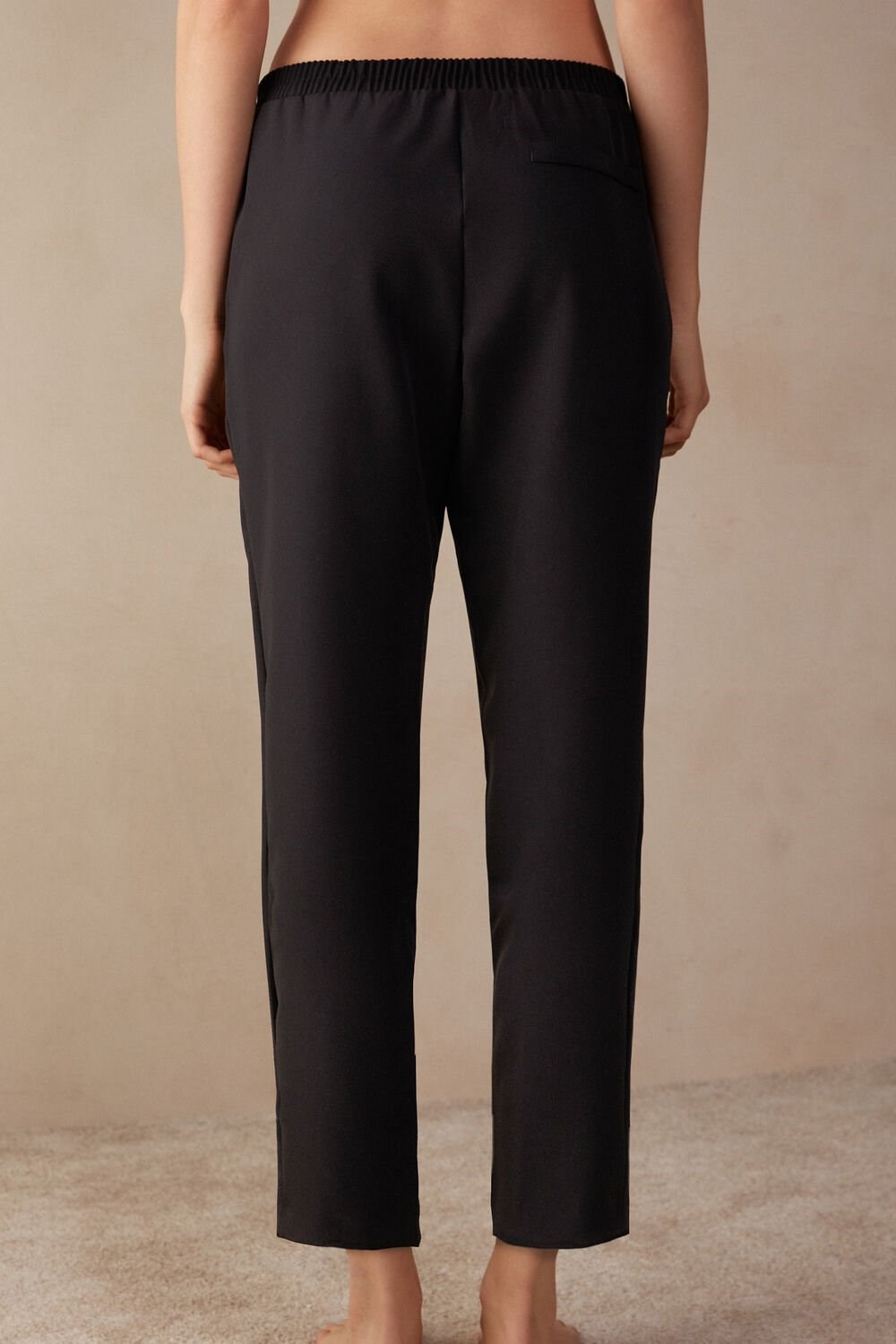 Black - 019 - Black Intimissimi Trousers with Pockets | JPQF-47038