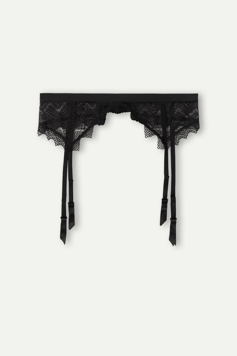 Black - 019 - Black Intimissimi Urban Nomad Garter Belt | WIEV-51384