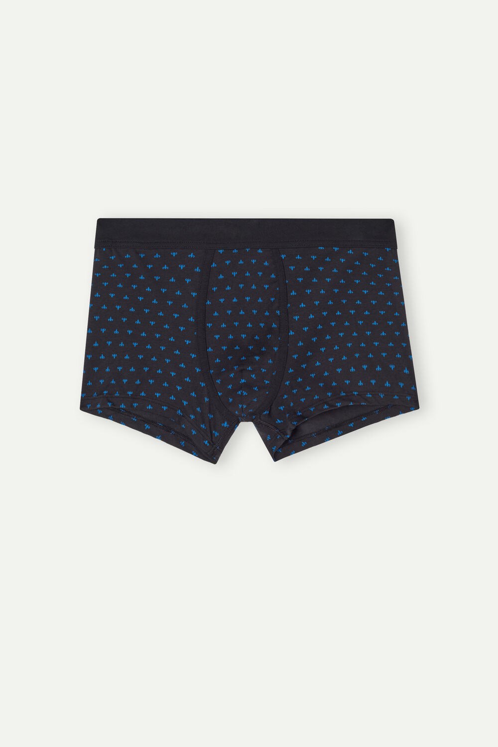 Black - 066j - Black Lily Print Intimissimi Lily Boxers in Stretch Supima® Cotton | LQMF-89706