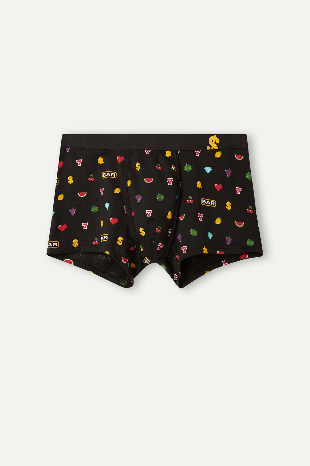 Black - 199j - Black Slot Machine Print Intimissimi Slot Machine Boxers in Stretch Supima® Cotton | MJST-47236