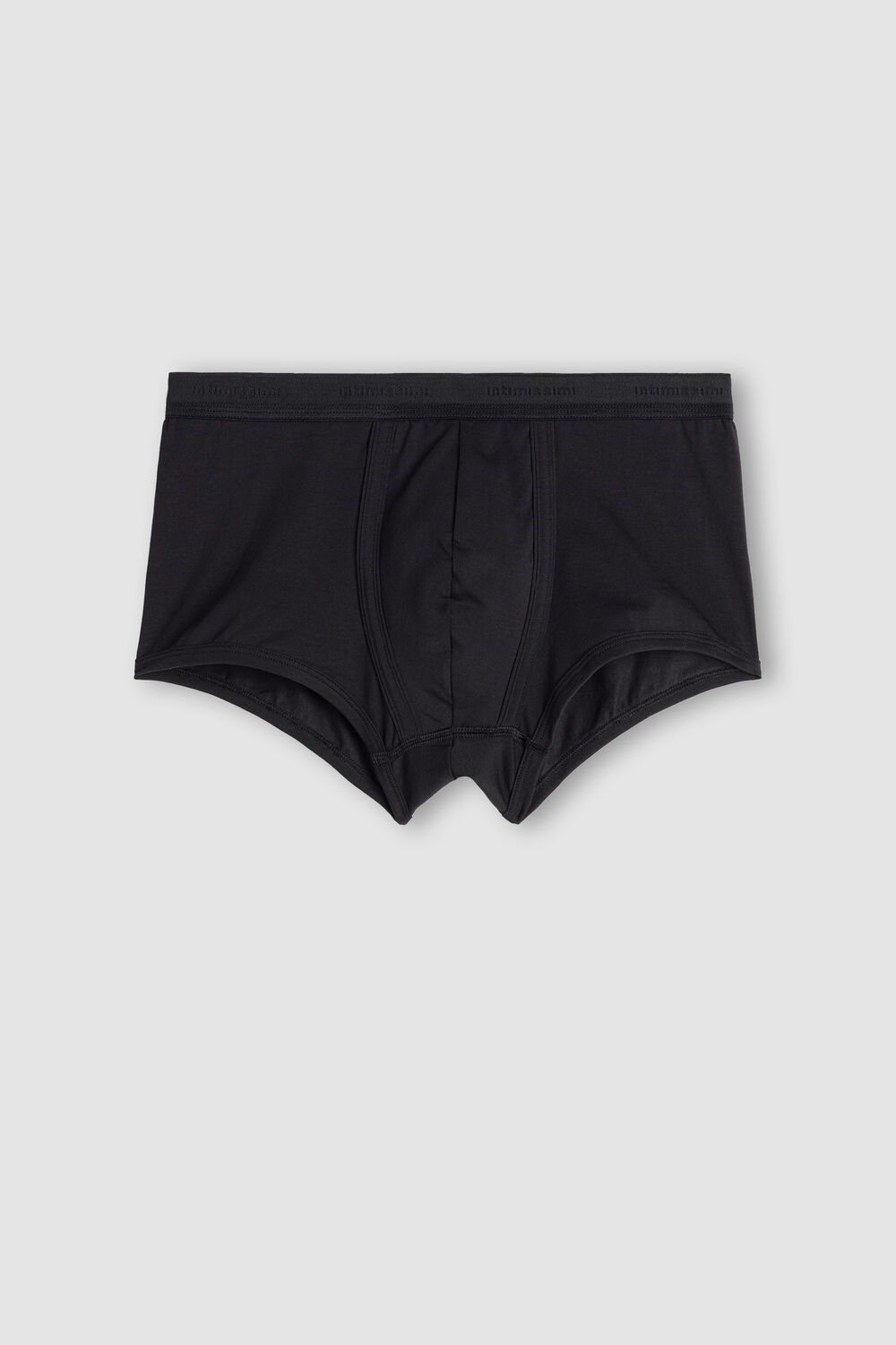 Black - 386i - Black / Black Intimissimi Stretch Supima® Cotton Boxer Shorts with Logo Detail | PNKO-23465