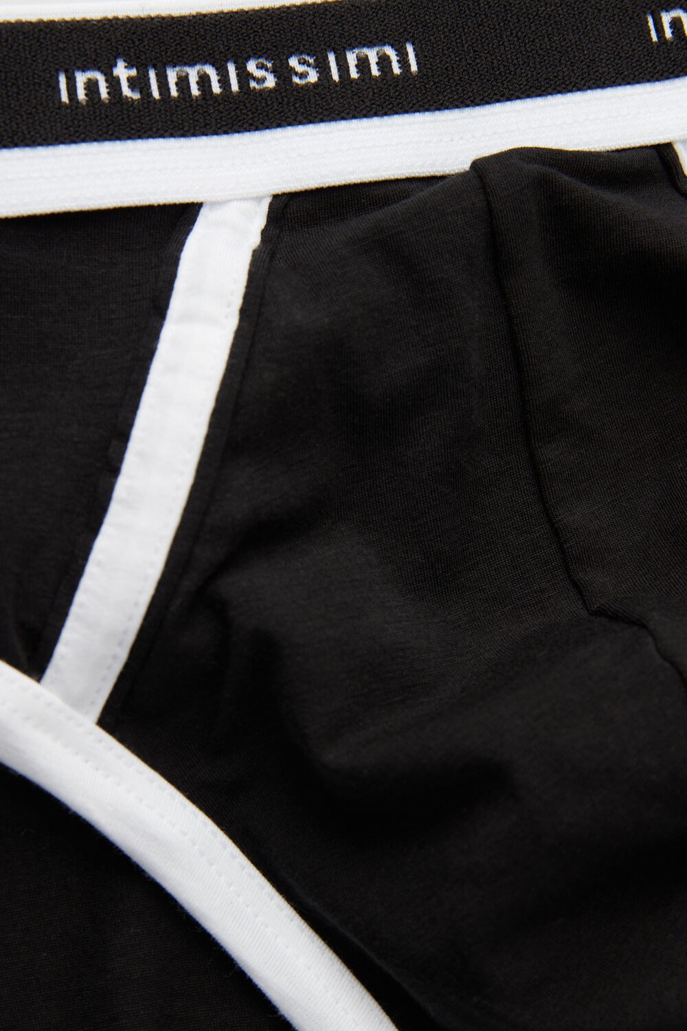 Black - 661i - Black / White Intimissimi Natural Fresh Supima® Cotton Briefs with Logo | ZOSB-37281