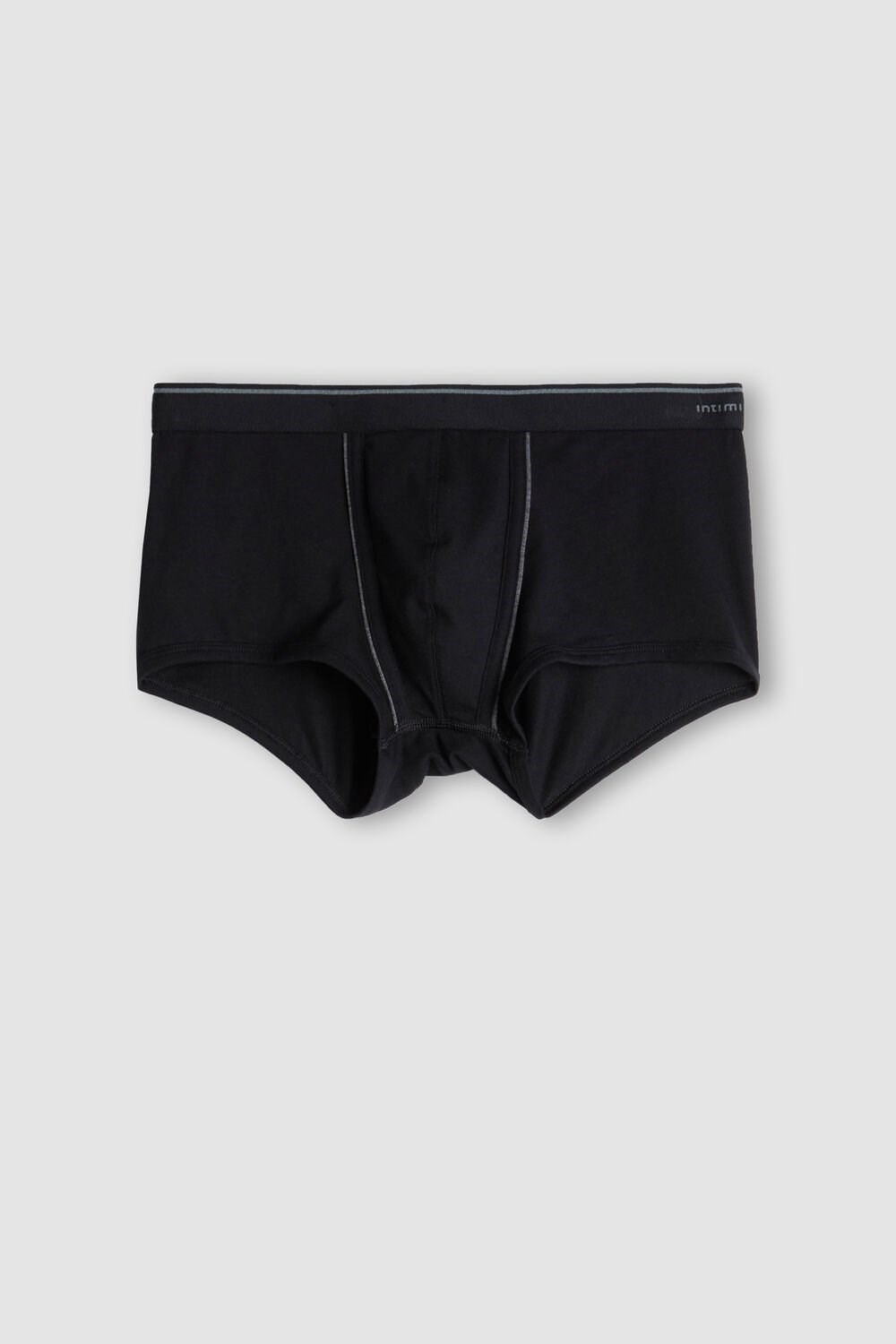 Black - 7007 - Black / Heathered Graphite Grey Intimissimi Supima® Cotton Boxers | SXGA-98035