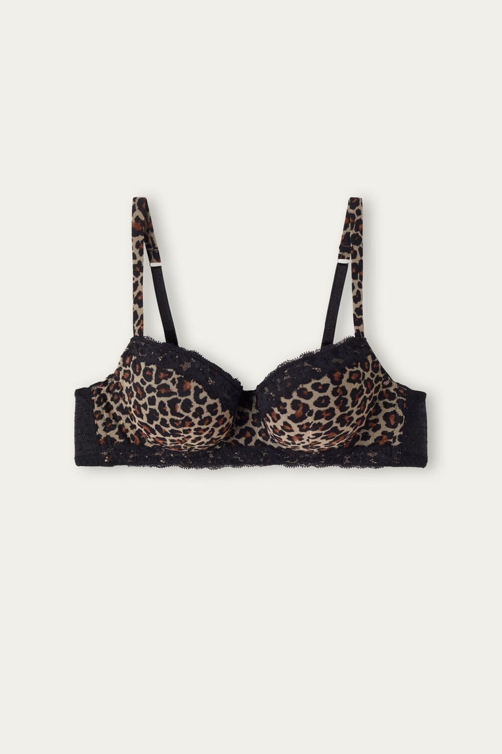 Black - 832i - Animal Print Intimissimi Animal Vibes Sofia Balconette Bra | DPMC-41630