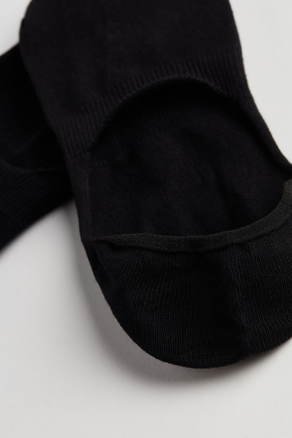 Black Intimissimi Stretch Cotton Footlet Socks | RFSH-65190