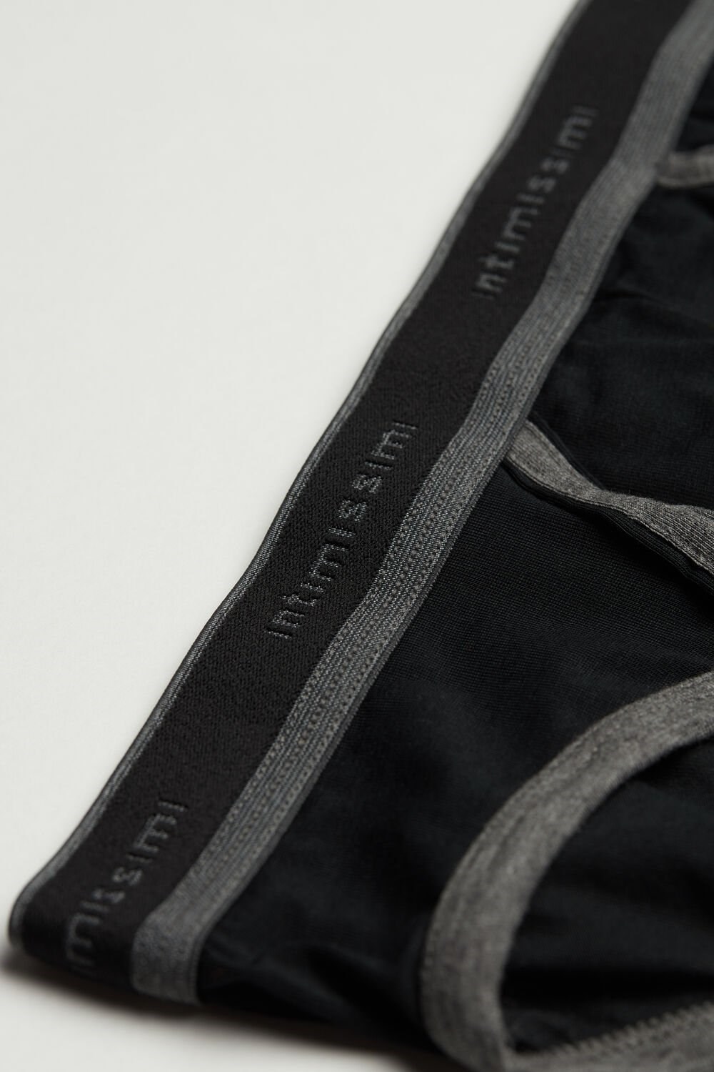 Black Intimissimi Stretch Supima® Cotton Brief with Logo Detail | YTOI-97023