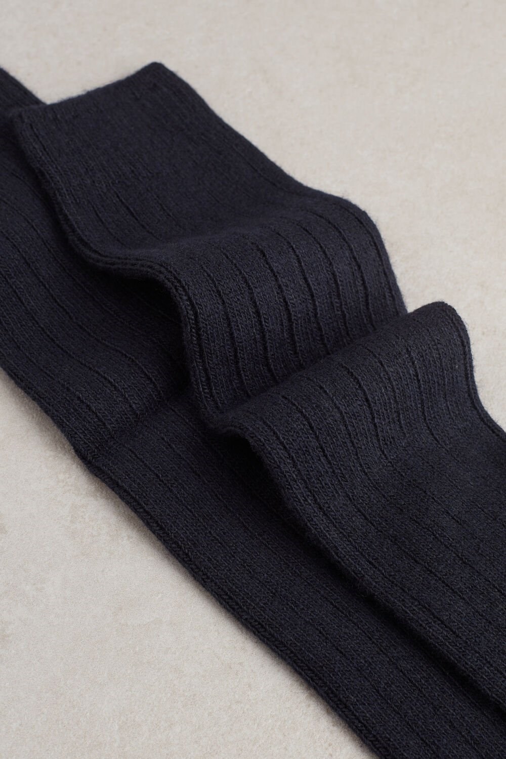 Blue - 016 - Blue Intimissimi Long Ribbed Socks in Cashmere and Wool | WZUE-96817