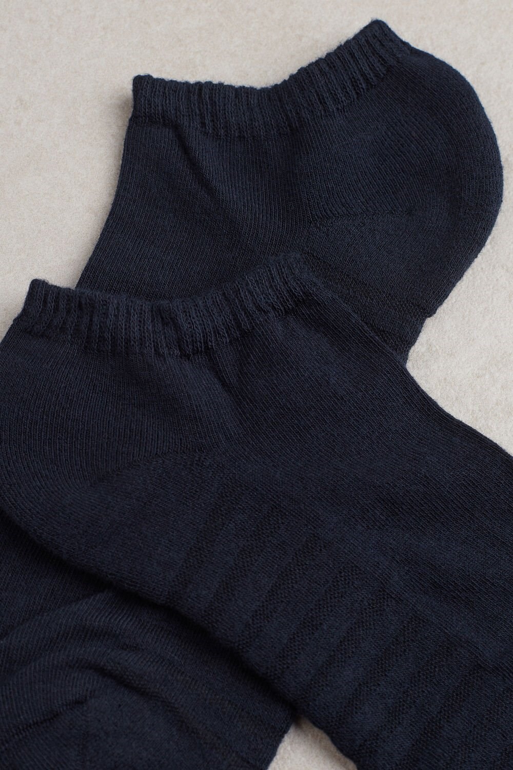 Blue - 016 - Blue Intimissimi No-show Socks in Terrycloth | PCDS-63547