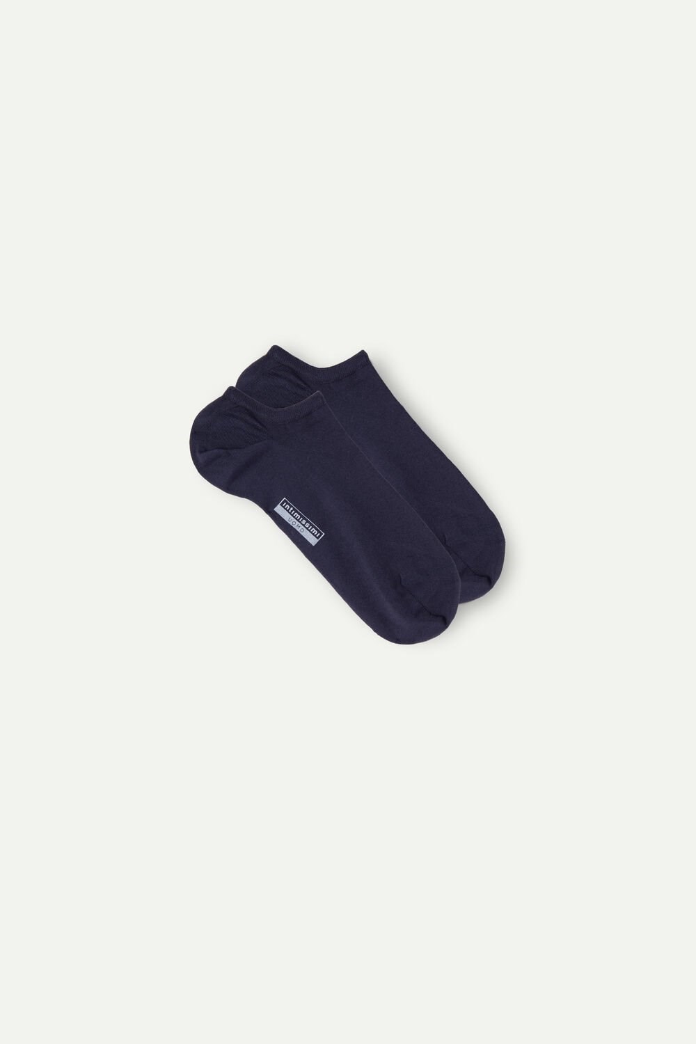 Blue - 016 - Blue Intimissimi No-show Socks in Supima® Cotton | TMDX-15246