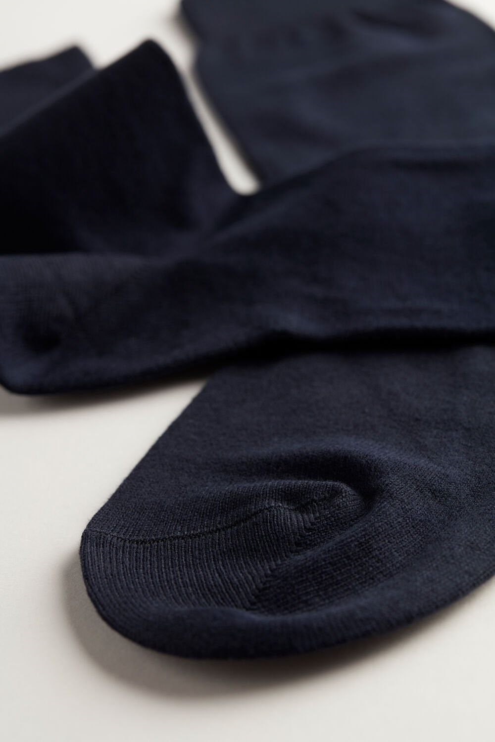 Blue - 016 - Blue Intimissimi Short Warm Cotton Socks | USDN-82501