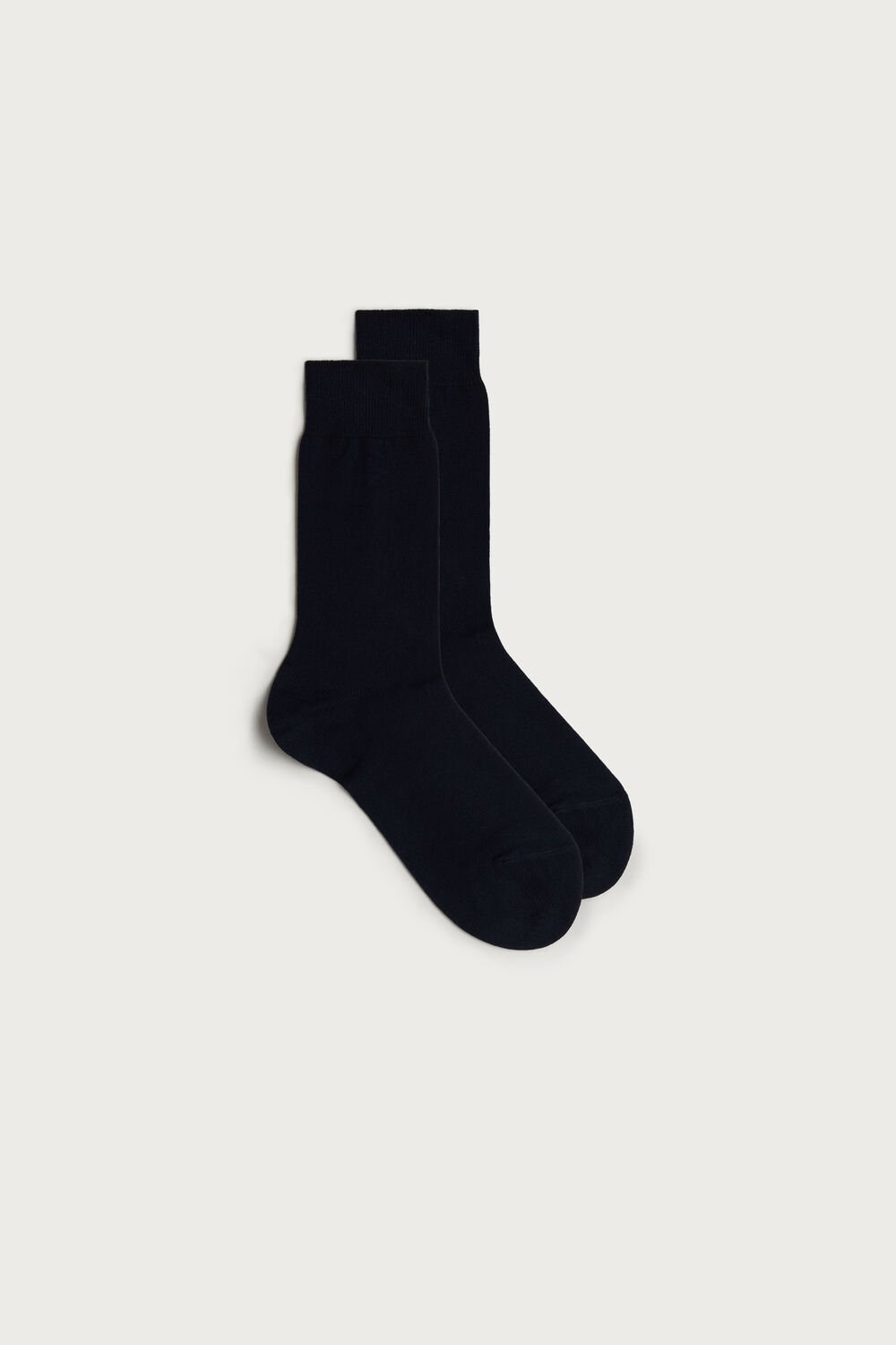 Blue - 016 - Blue Intimissimi Short Warm Cotton Socks | USDN-82501