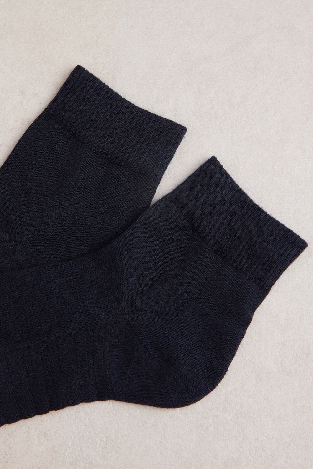 Blue - 016 - Blue Intimissimi Terrycloth Short Socks | TLDP-29645