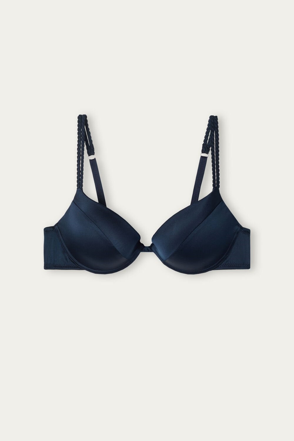 Blue - 1467 - Intense Blue Intimissimi Bellissima Silk Push-Up Bra | GSQT-82045