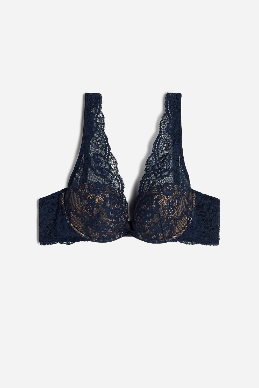 Blue - 1467 - Intense Blue Intimissimi Elena Lace Balconette Bra | OCXT-81390