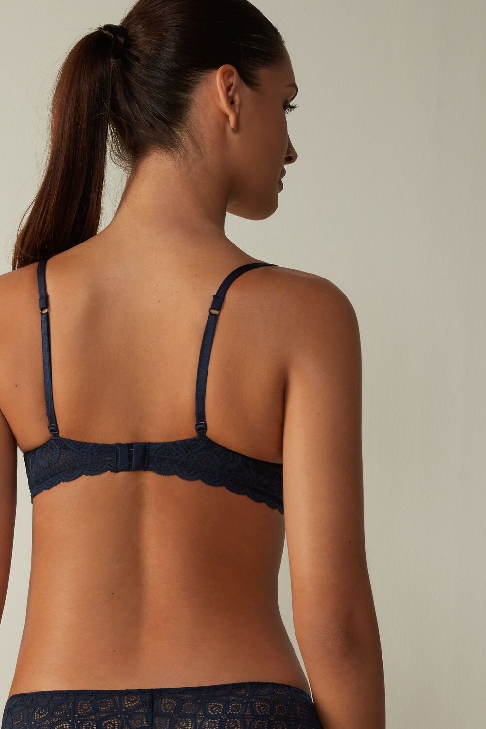 Blue - 1467 - Intense Blue Intimissimi Gioia Super Push-Up Bra in Lace | IWDN-91087