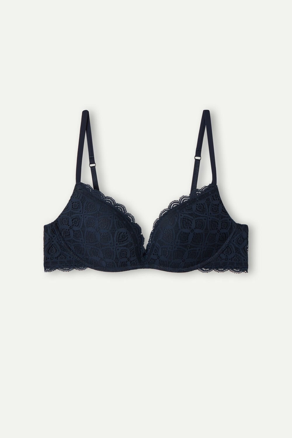 Blue - 1467 - Intense Blue Intimissimi Gioia Super Push-Up Bra in Lace | IWDN-91087