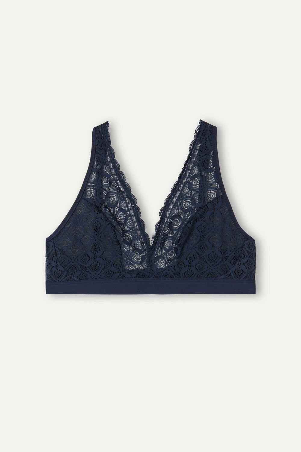 Blue - 1467 - Intense Blue Intimissimi Lara Triangle Bra in Lace | MFHO-21369