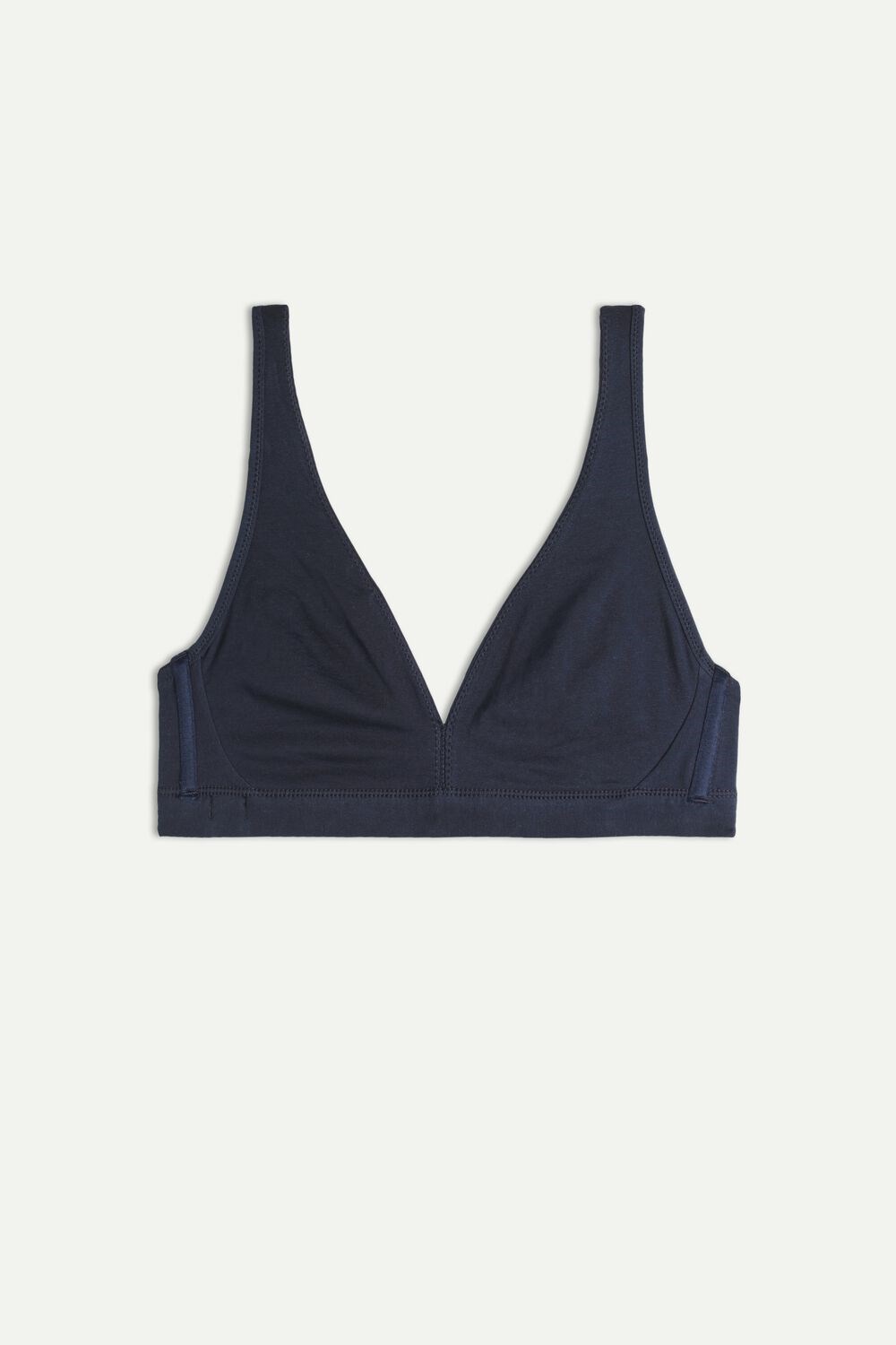 Blue - 1467 - Intense Blue Intimissimi Lara Cotton Triangle Bra | XCIU-52174