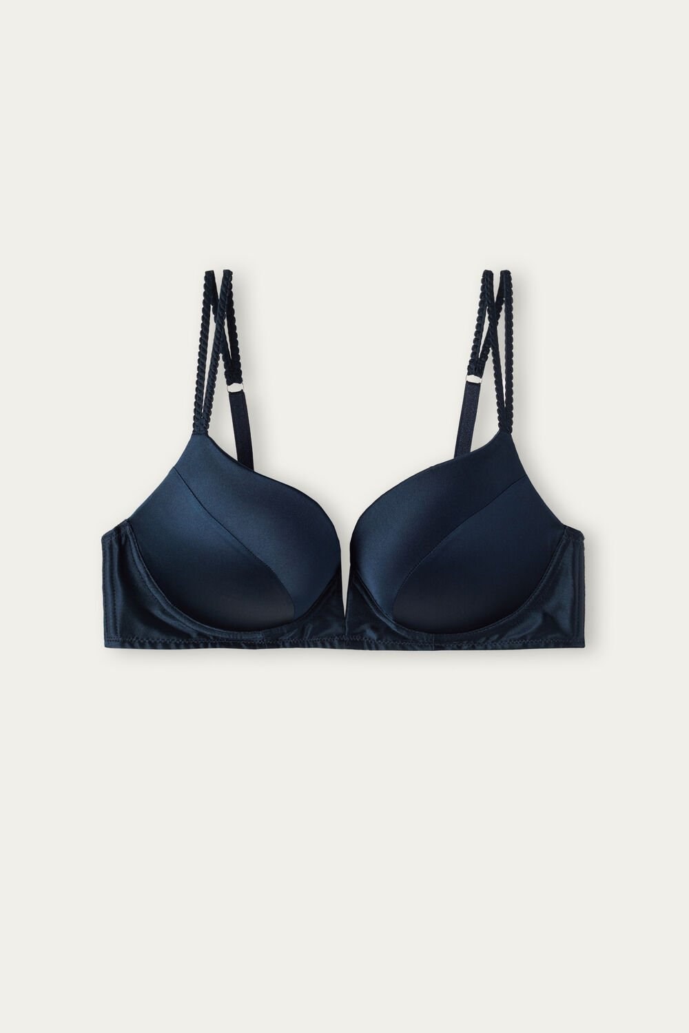 Blue - 1467 - Intense Blue Intimissimi Mia Silk Super Push-Up Bra | OSYP-27056