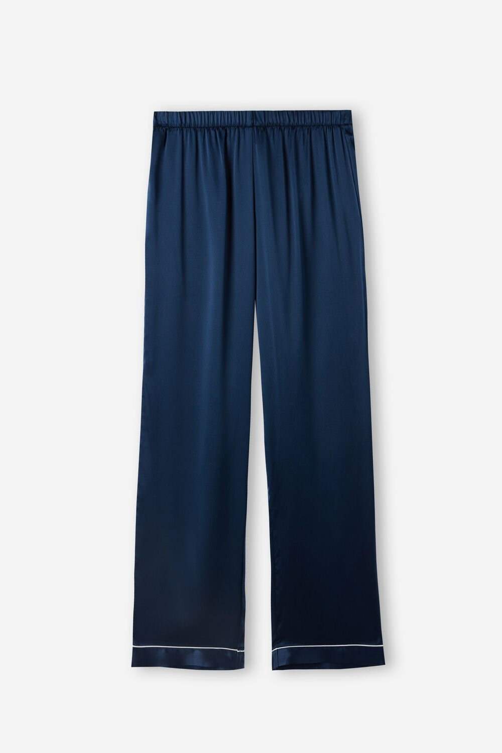 Blue - 1467 - Intense Blue Intimissimi Silk Satin Pajama Pants | HFRQ-46719