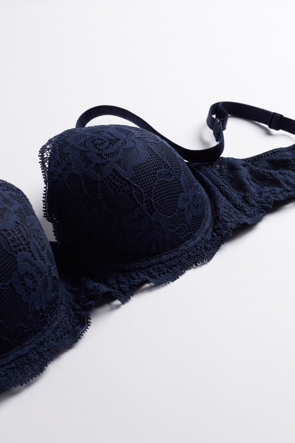 Blue - 1467 - Intense Blue Intimissimi Sofia Lace Balconette Bra | OQUL-86394