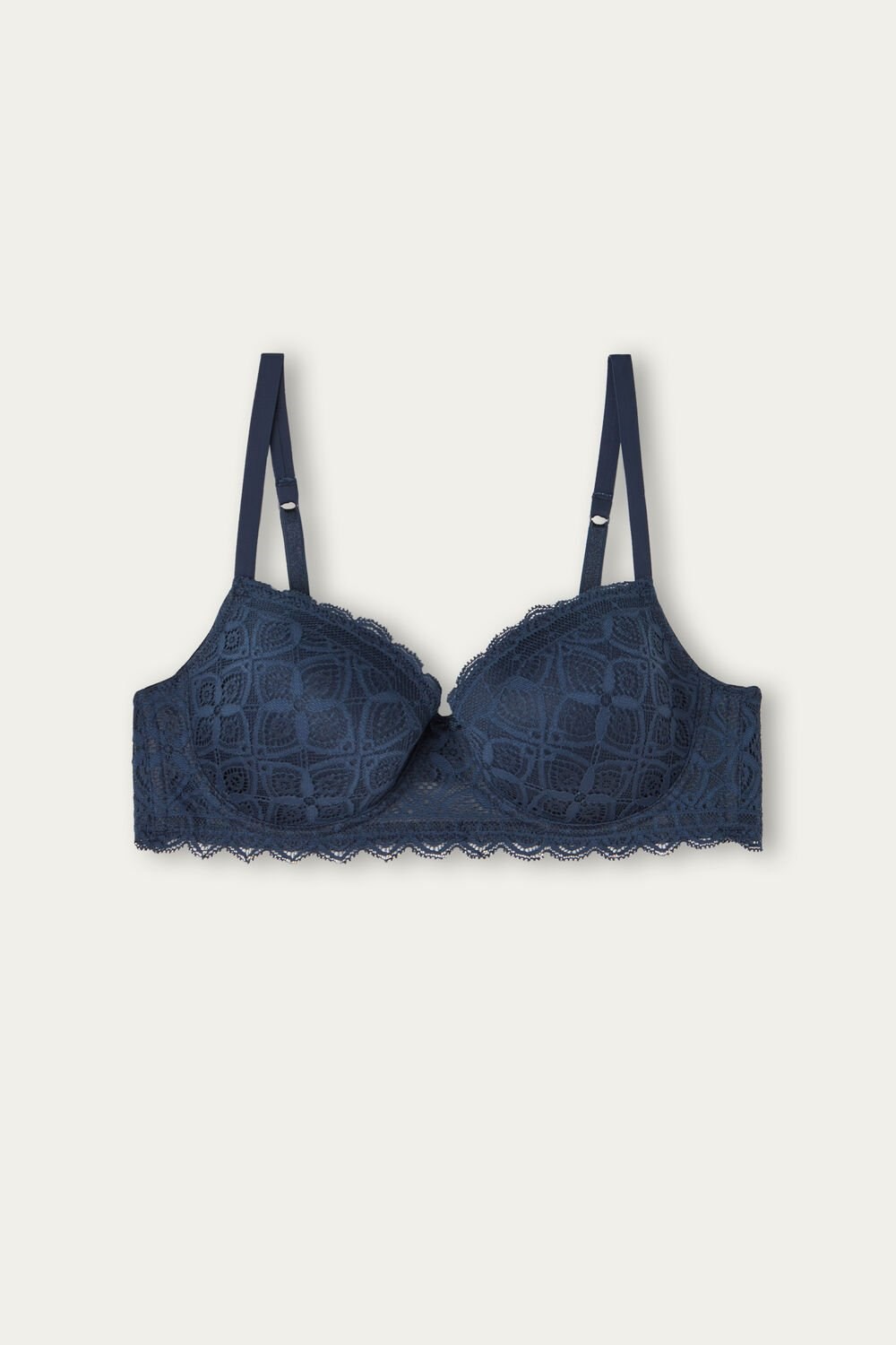 Blue - 1467 - Intense Blue Intimissimi Sofia Balconette Bra in Lace | POLV-69238