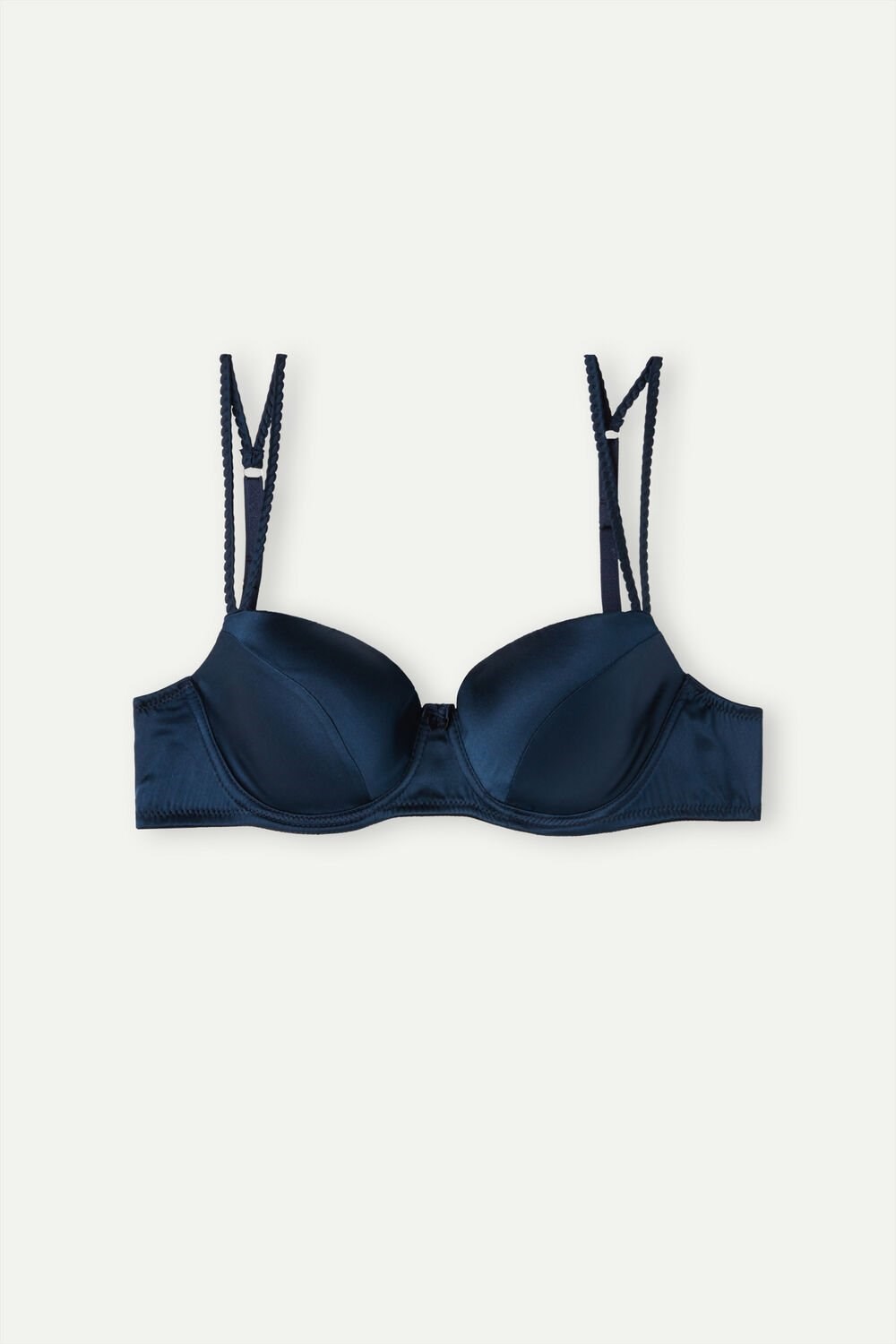 Blue - 1467 - Intense Blue Intimissimi Sofia Balconette Bra in Silk | YKQX-18294