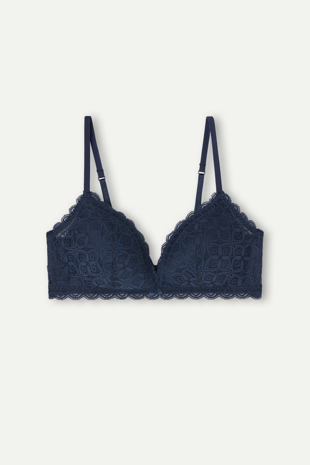 Blue - 1467 - Intense Blue Intimissimi Tiziana Triangle Bra in Lace | KFYQ-10954