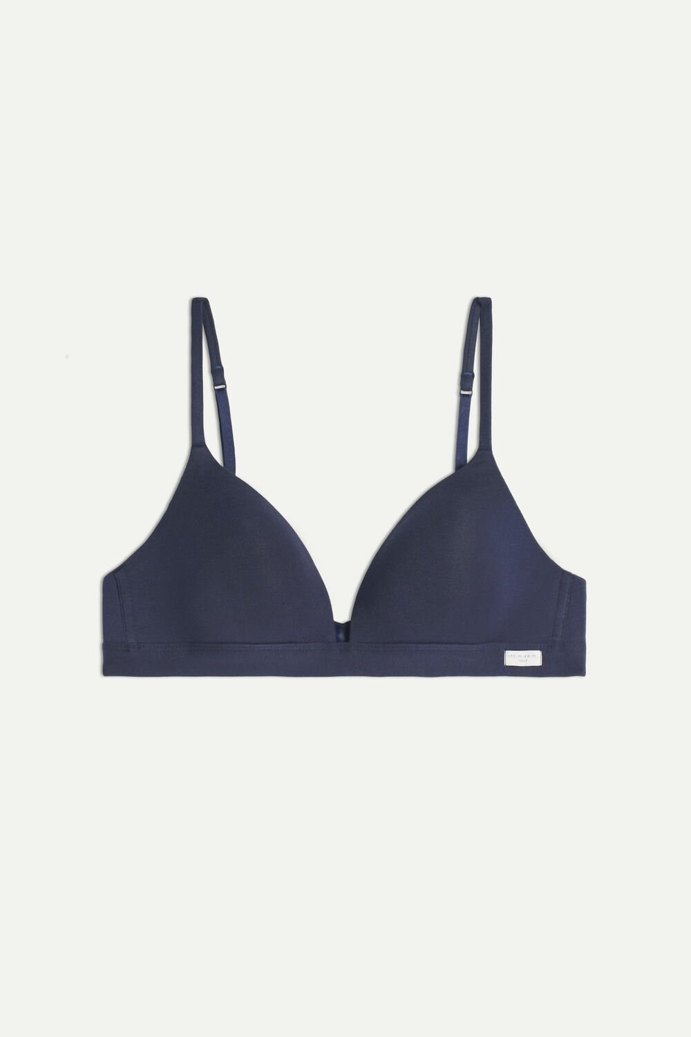 Blue - 1467 - Intense Blue Intimissimi Tiziana Triangle Bra in Cotton | WXZE-92314