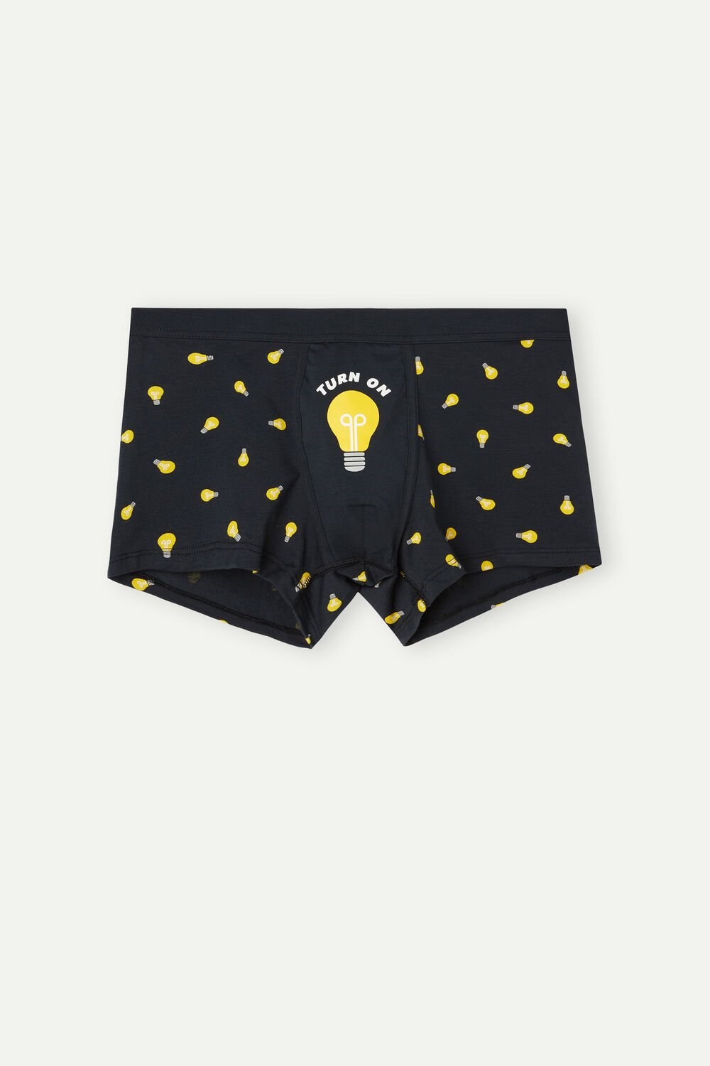 Blue - 177j - Midnight Blue Light Bulb Print Intimissimi Light Bulb Boxers in Stretch Supima® Cotton | QJXA-56470