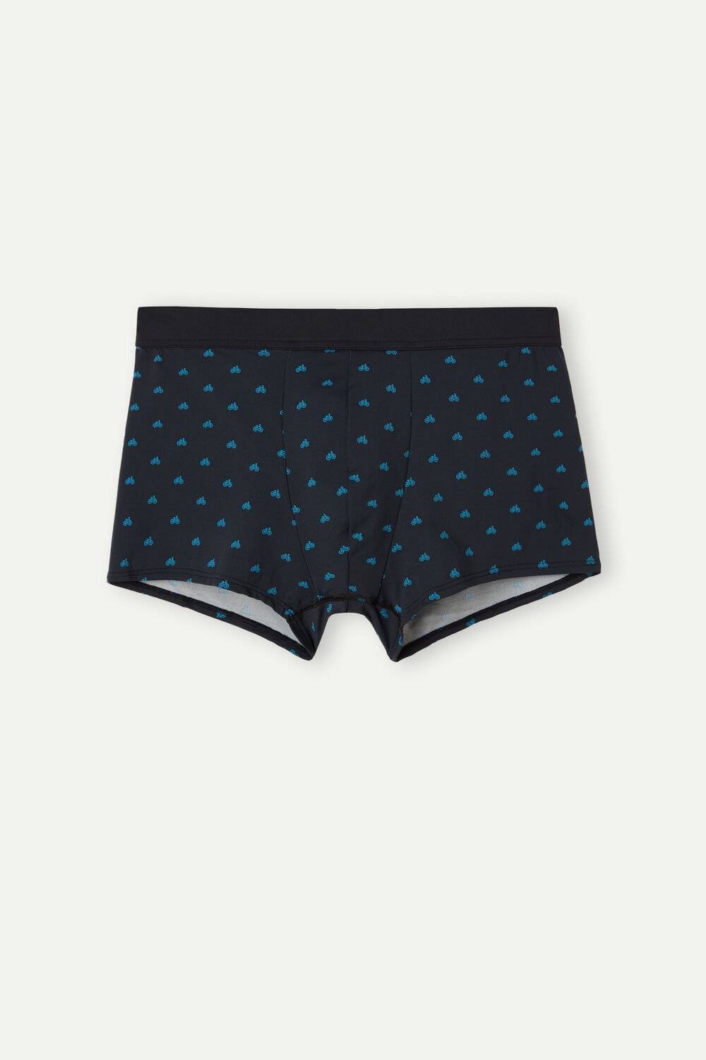 Blue - 178j - Midnight Blue Bike Print Intimissimi Bicycle Boxers in Microfiber | SOUF-36712