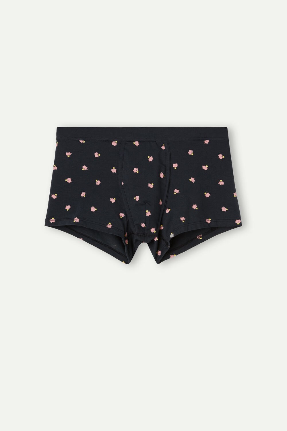 Blue - 182j - Midnight Blue Piggy Bank Print Intimissimi Piggy Bank Boxers in Stretch Supima® Cotton | DYKZ-36407