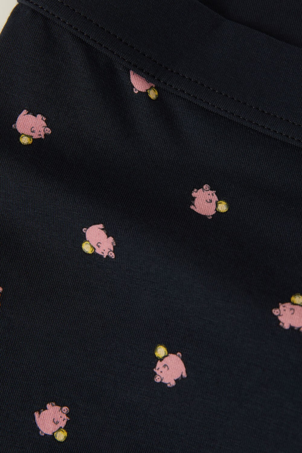 Blue - 182j - Midnight Blue Piggy Bank Print Intimissimi Piggy Bank Boxers in Stretch Supima® Cotton | DYKZ-36407